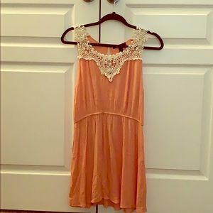 Forever 21 orange lace mini dress size L
